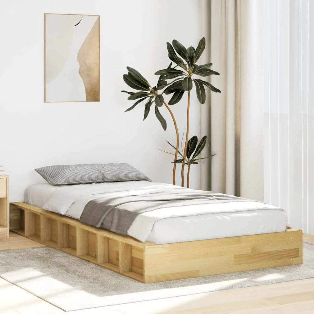 Lova Lovos rėmas be čiužinio 75x190 cm ąžuolo masyvo