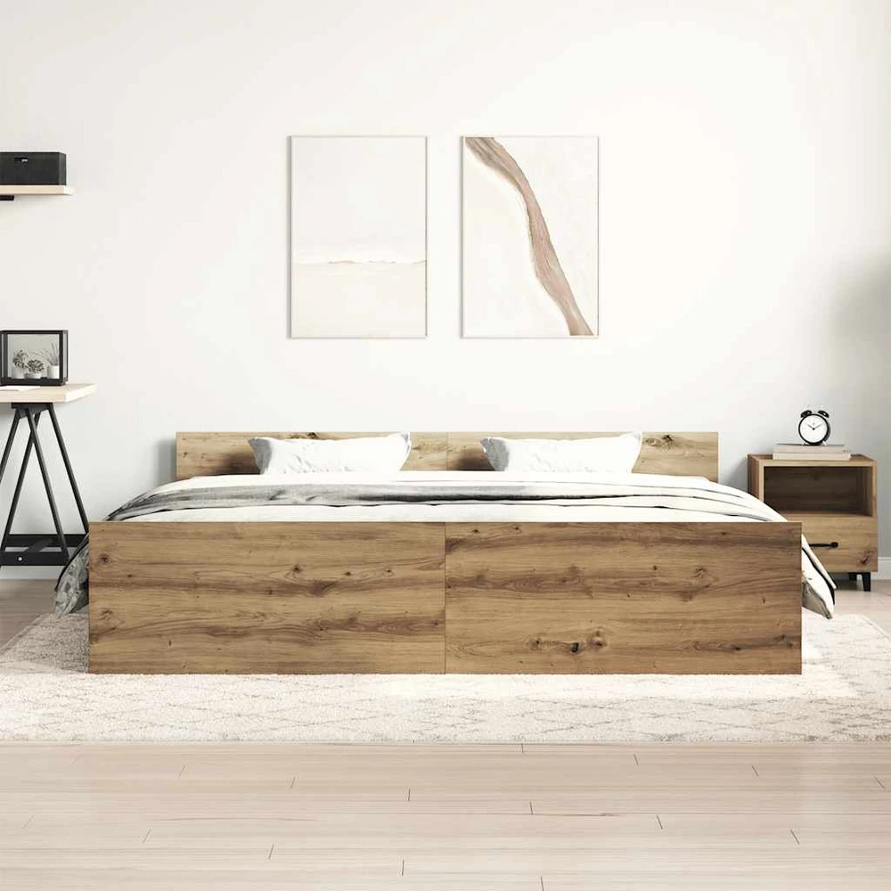 Lovos rėmas be čiužinio, artisano ąžuolo, 160x200 cm