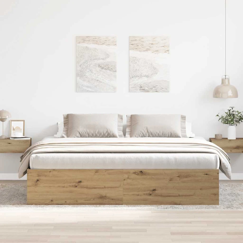 Lovos rėmas be čiužinio, artisano ąžuolo, 180x200 cm