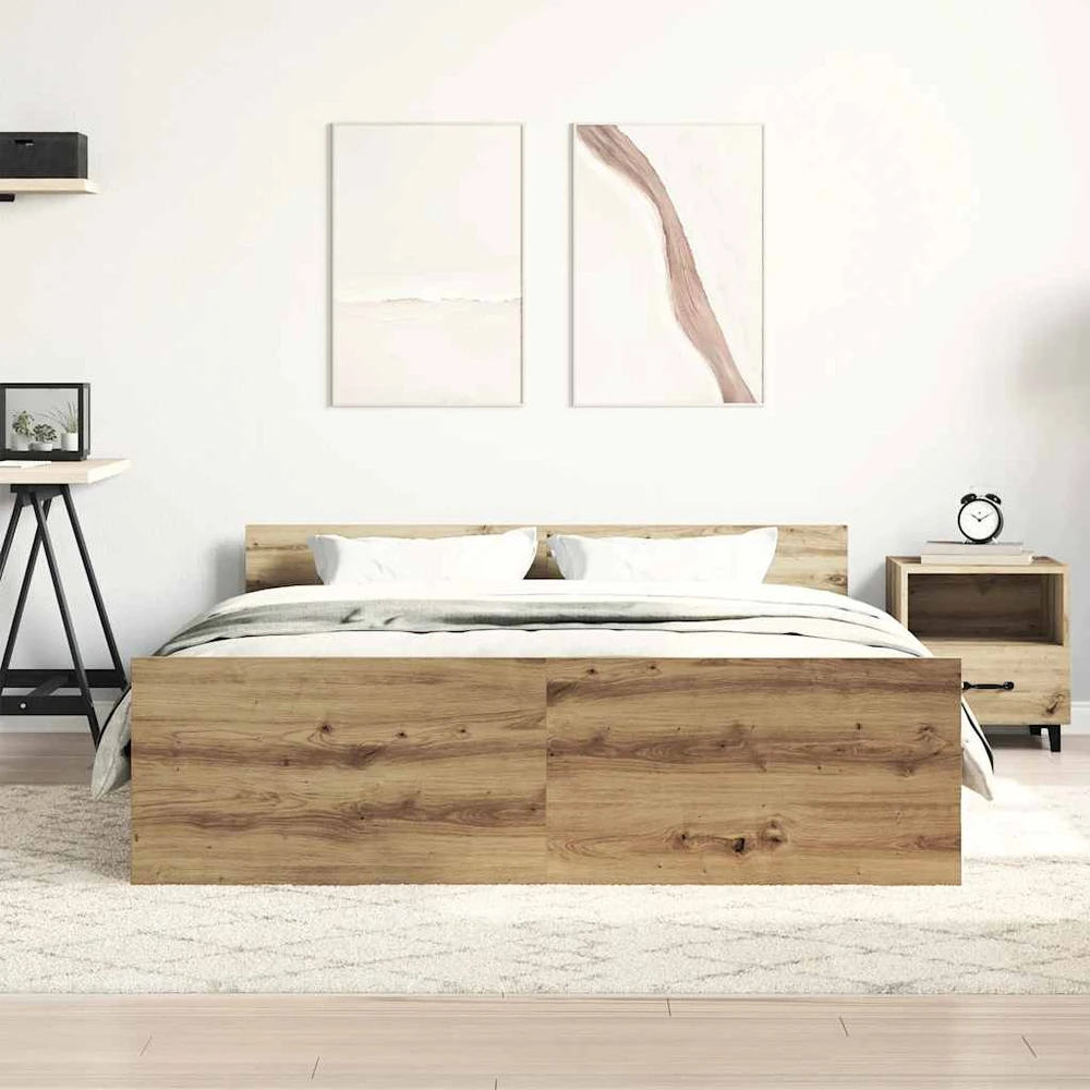 Lovos rėmas be čiužinio, artisano ąžuolo, 120x200 cm