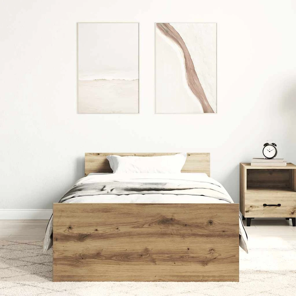 Lovos rėmas be čiužinio, artisano ąžuolo, 90x200 cm