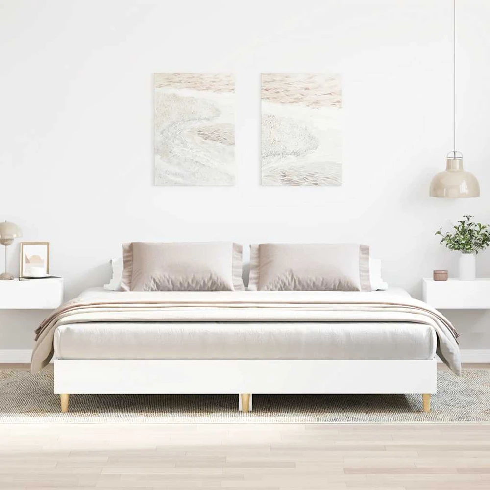 Lovos rėmas be čiužinio, baltas, 180x200 cm, inžinerinė mediena