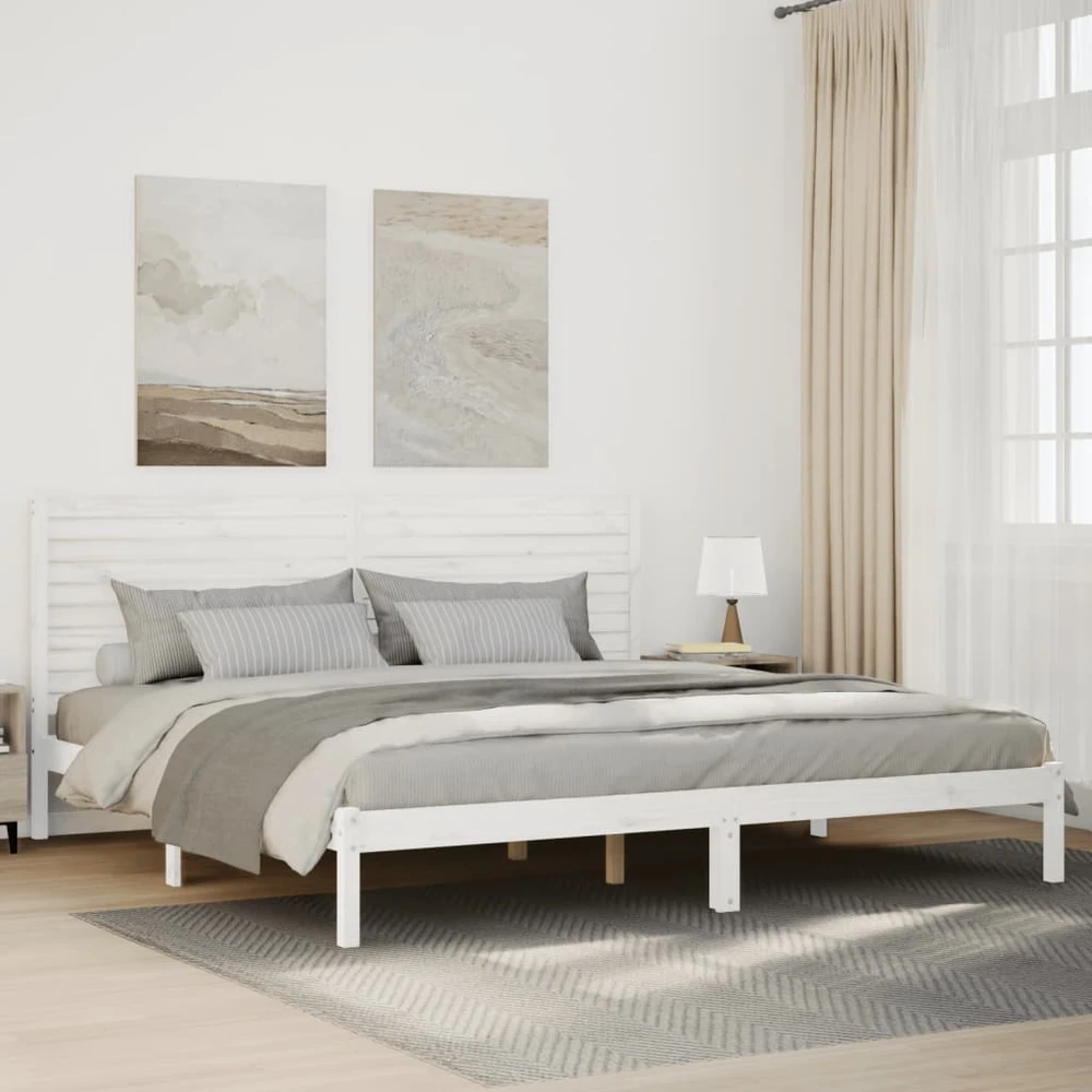 Lova Lovos rėmas be čiužinio, baltas, 200x210cm, mediena, itin ilgas