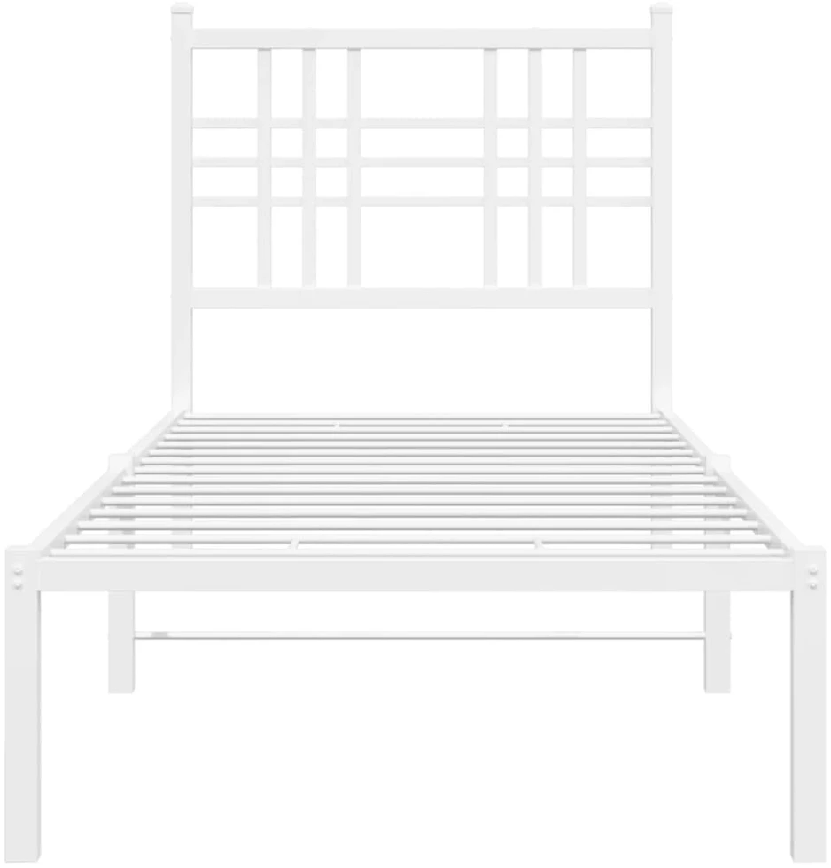 Lovos rėmas be čiužinio, baltas, 75x190cm, metalas