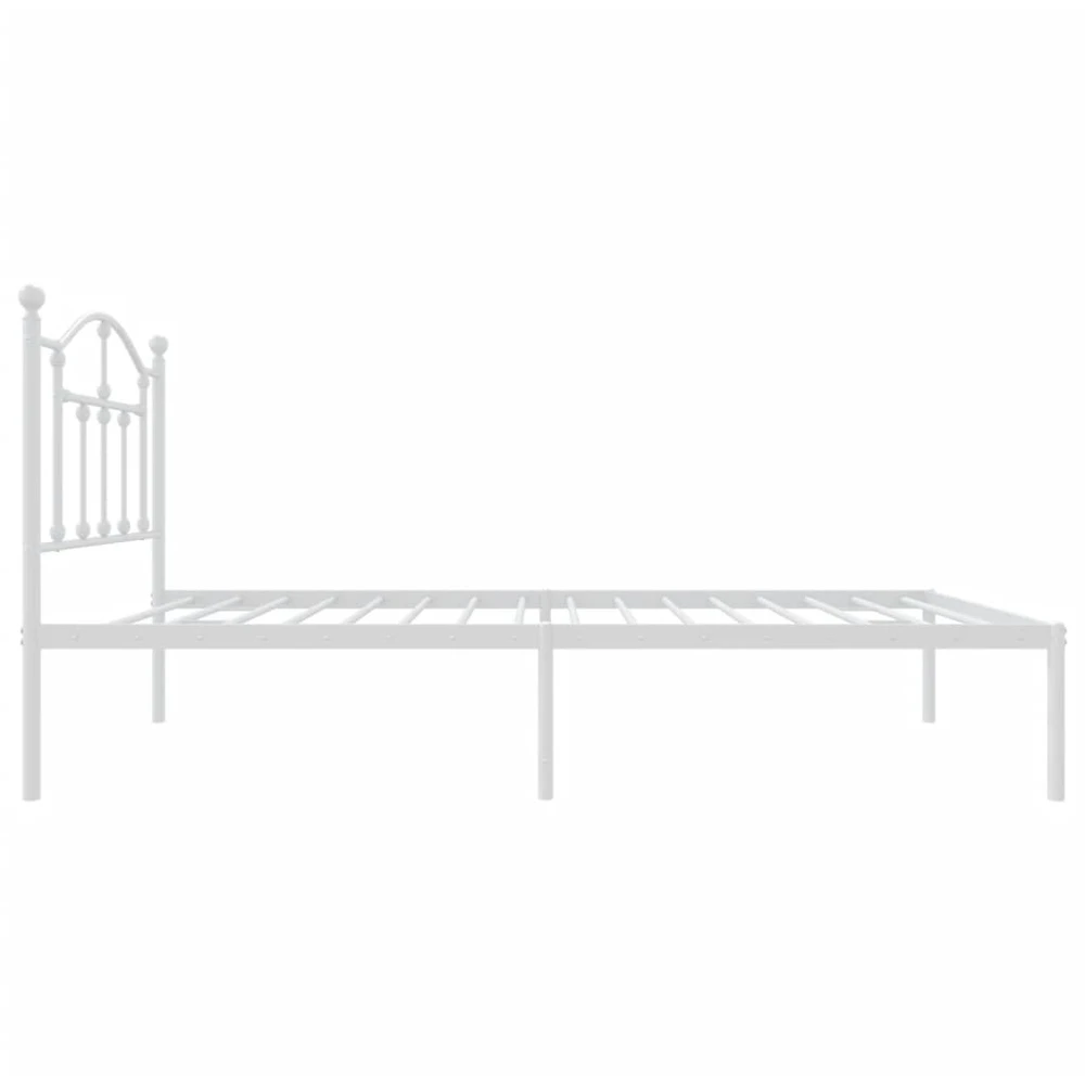 Lovos rėmas be čiužinio, baltas, 75x190cm, metalas