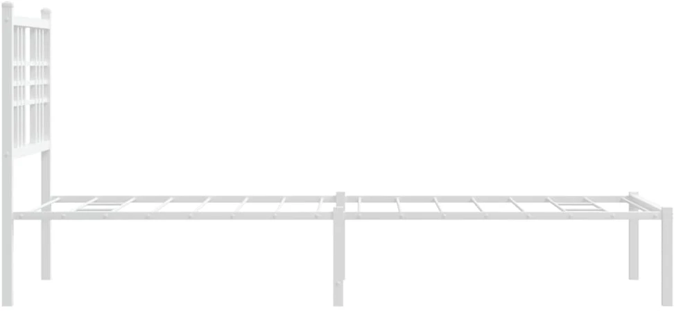 Lovos rėmas be čiužinio, baltas, 75x190cm, metalas