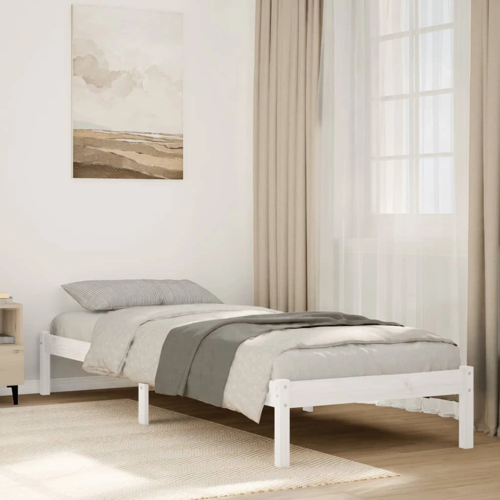 Lova Lovos rėmas be čiužinio, baltas, 80x210cm, pušis, itin ilgas