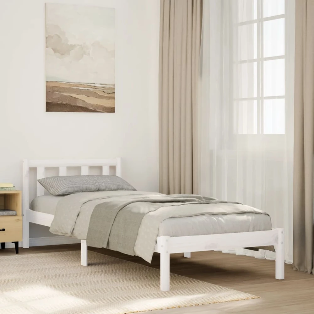Lova Lovos rėmas be čiužinio, baltas, 80x220cm, pušis, itin ilgas
