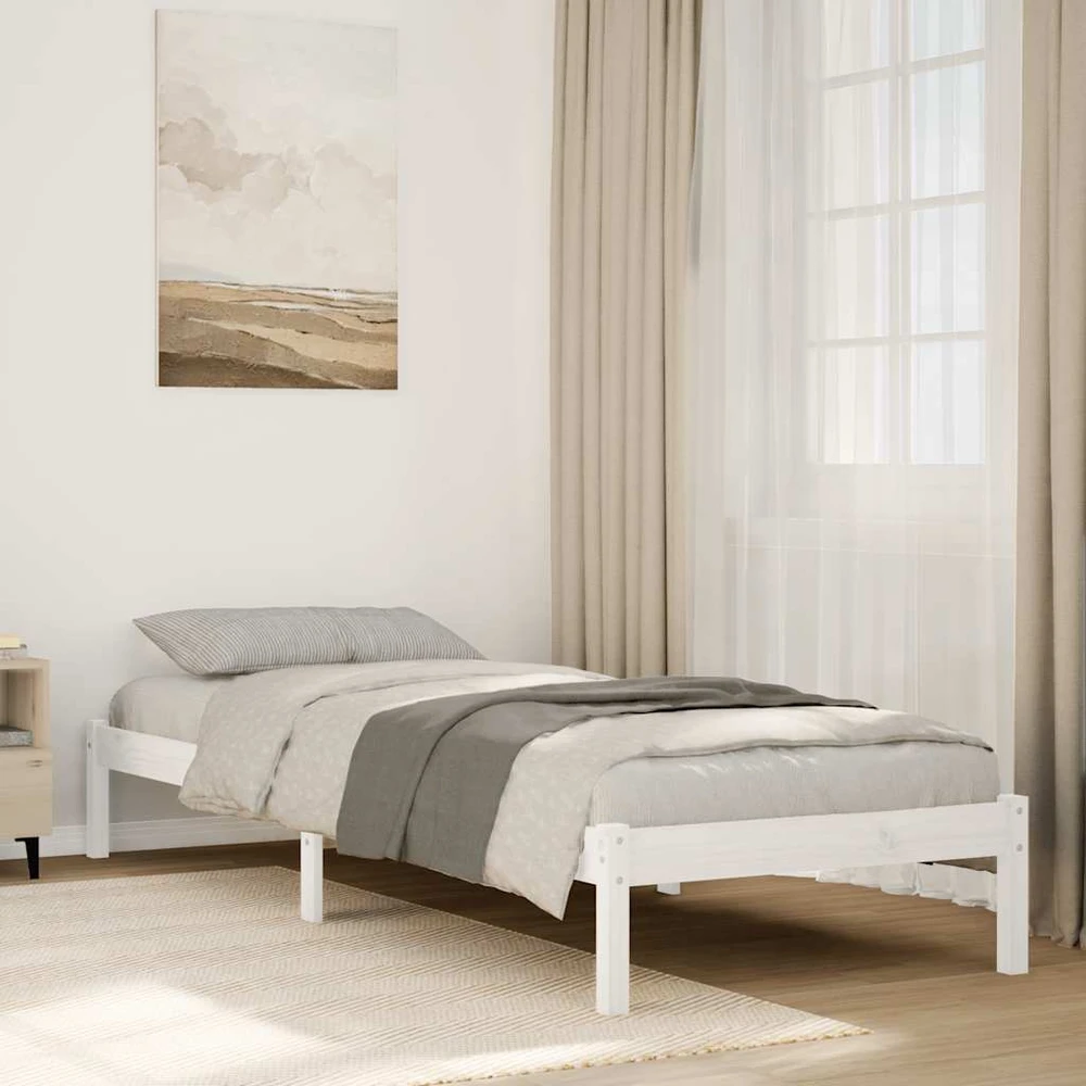 Lova Lovos rėmas be čiužinio, baltas, 90x210cm, pušis, itin ilgas