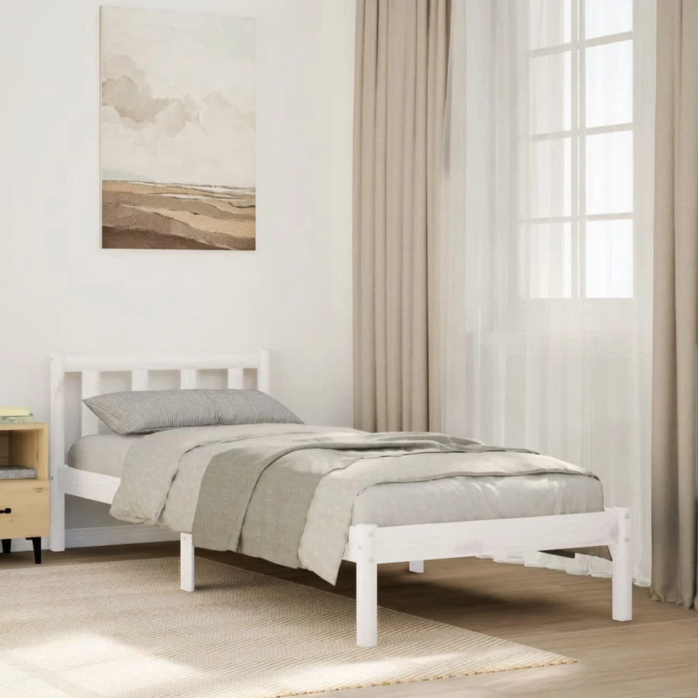 Lova Lovos rėmas be čiužinio, baltas, 90x210cm, pušis, itin ilgas