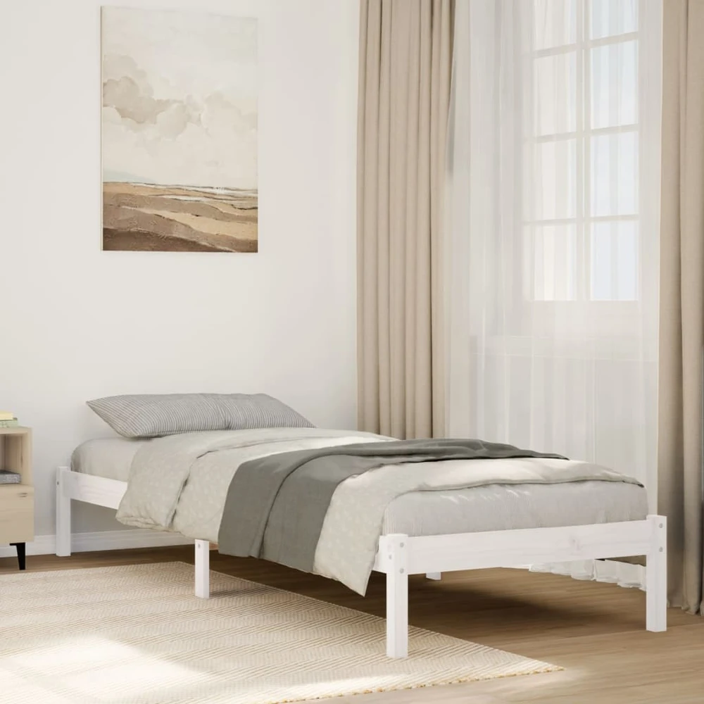 Lova Lovos rėmas be čiužinio, baltas, 90x220cm, pušis, itin ilgas