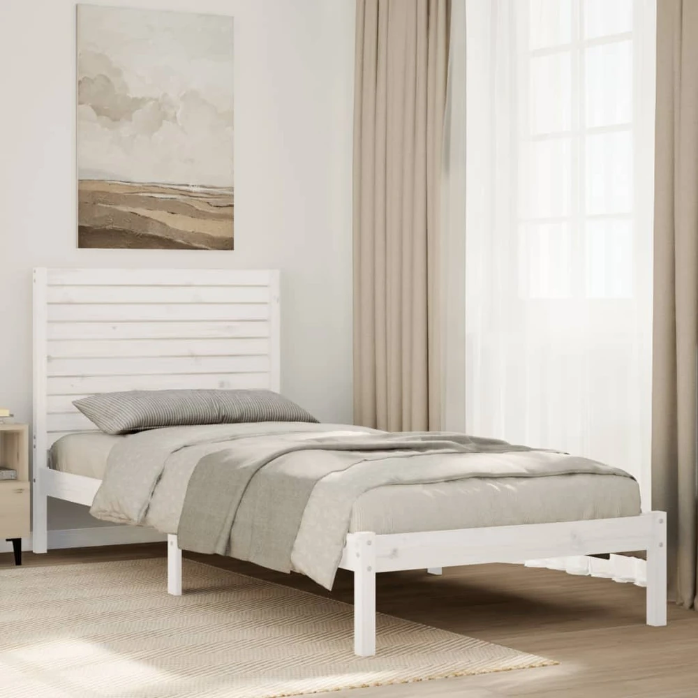 Lova Lovos rėmas be čiužinio, baltas, 90x220cm, mediena, itin ilgas