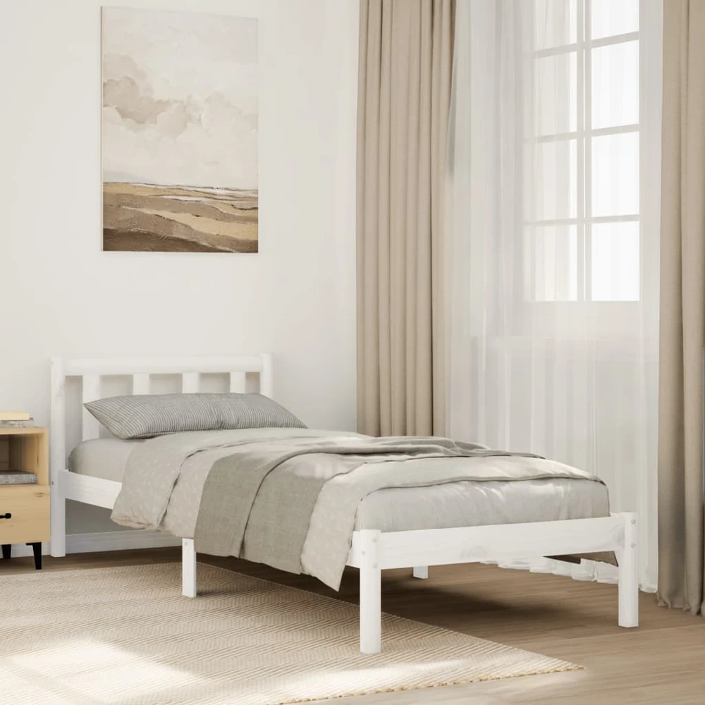 Lova Lovos rėmas be čiužinio, baltas, 90x220cm, pušis, itin ilgas