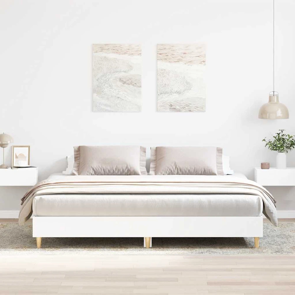 Lovos rėmas be čiužinio, baltos, 200x200cm, apdirbta mediena