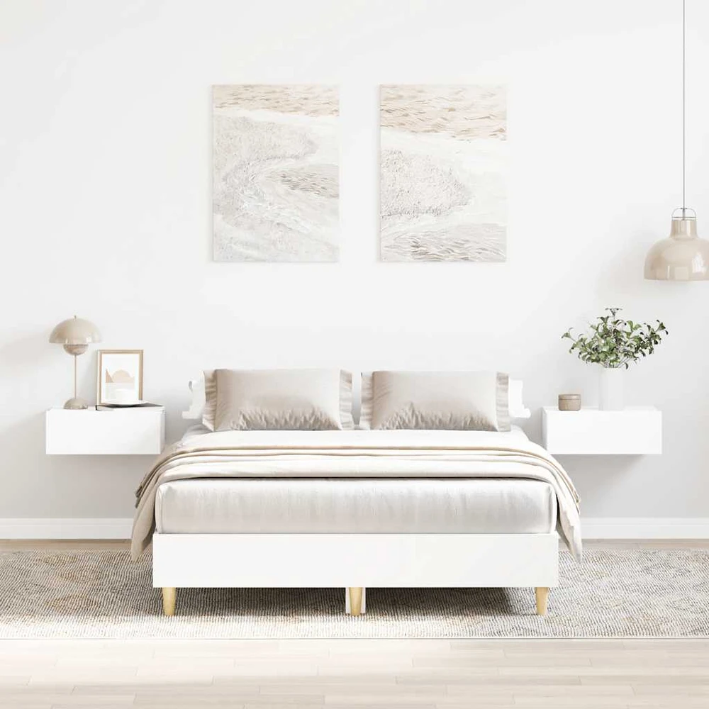 Lova Lovos rėmas be čiužinio, baltos spalvos, 135x190 cm