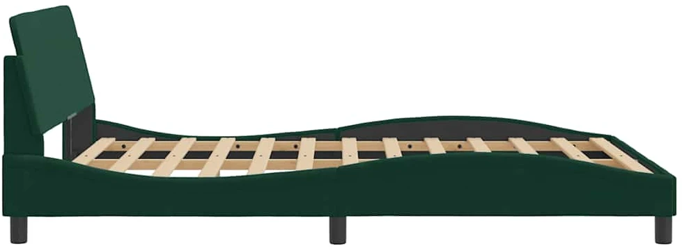 Lovos rėmas be čiužinio tamsiai žalias 120x200 cm aksomas