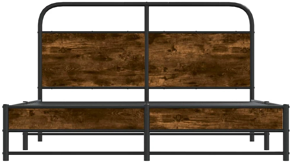 Lovos rėmas be čiužinio, dūminio ąžuolo, 150x200cm, mediena