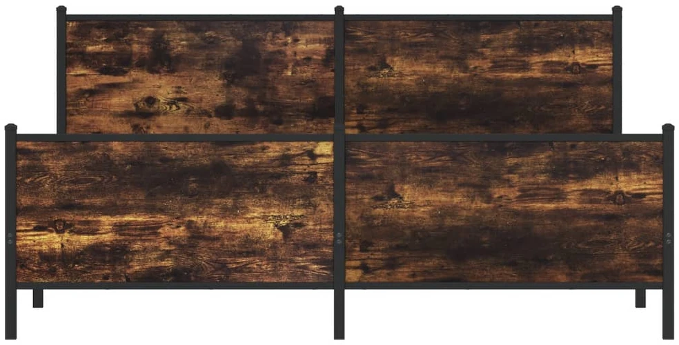 Lovos rėmas be čiužinio, dūminio ąžuolo, 180x200cm, metalas