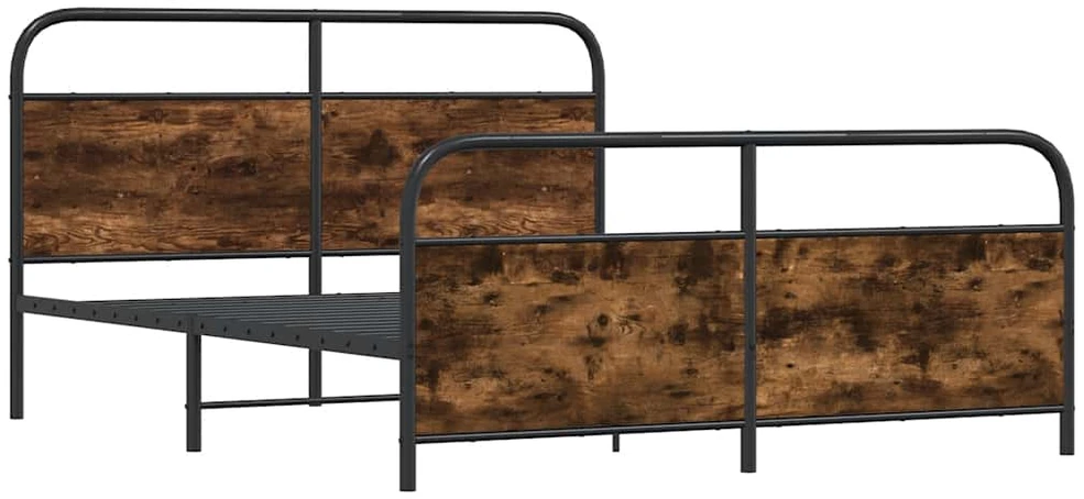 Lovos rėmas be čiužinio, dūminio ąžuolo, 180x200cm, metalas