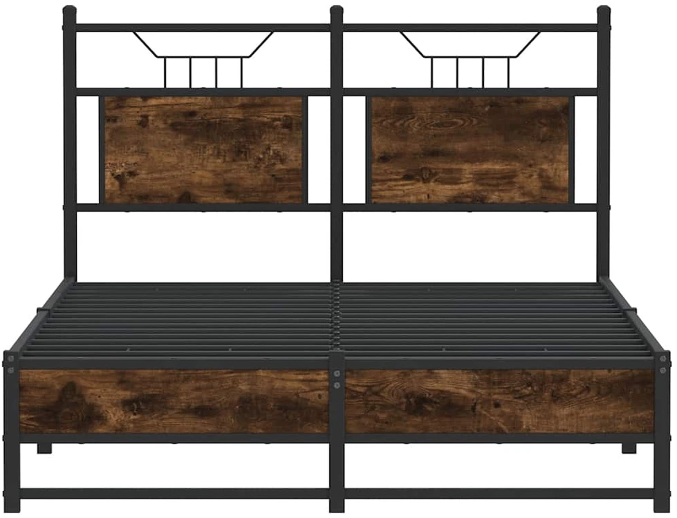 Lovos rėmas be čiužinio, dūminio ąžuolo, 120x200cm, mediena
