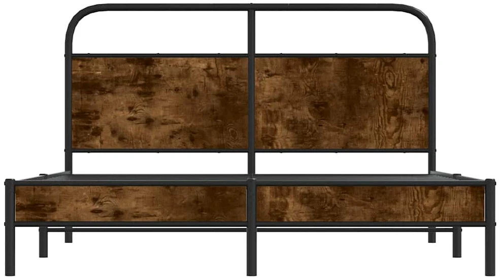Lovos rėmas be čiužinio, dūminio ąžuolo, 160x200 cm, mediena