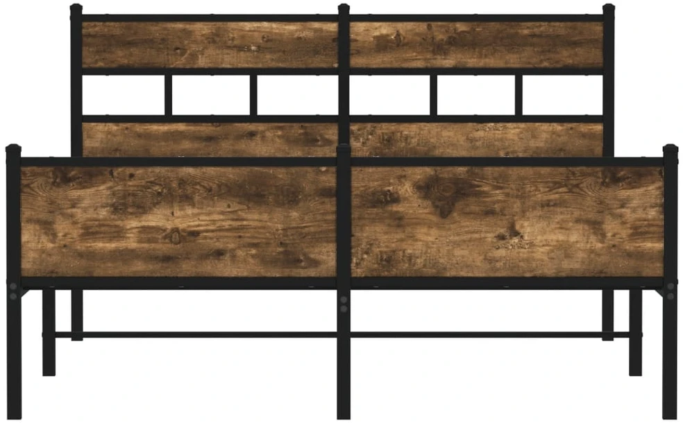 Lovos rėmas be čiužinio, dūminio ąžuolo, 160x200cm, metalas