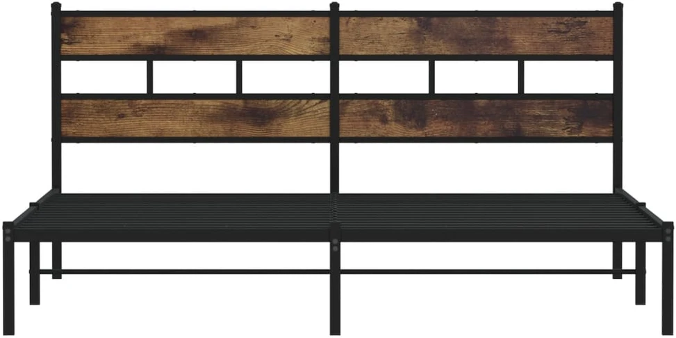 Lovos rėmas be čiužinio, dūminio ąžuolo, 180x200cm, metalas