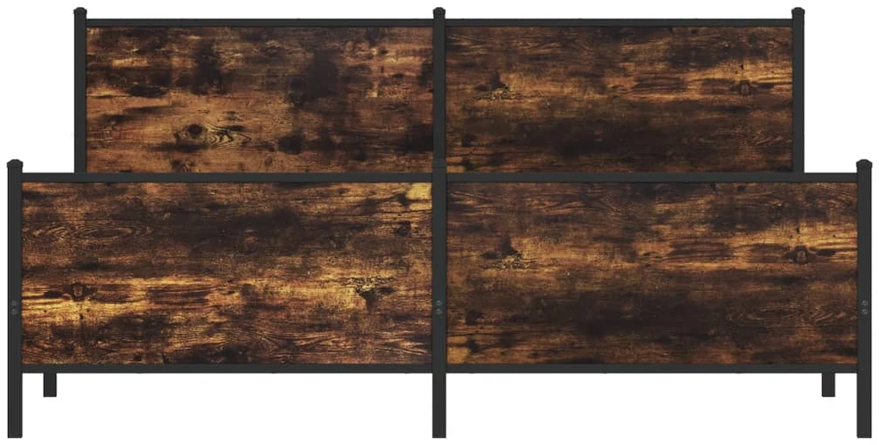 Lovos rėmas be čiužinio, dūminio ąžuolo, 200x200cm, metalas