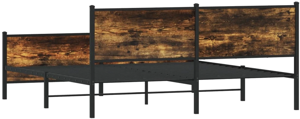 Lova Lovos rėmas be čiužinio, dūminio ąžuolo, 193x203cm, metalas