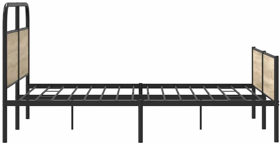 Lovos rėmas be čiužinio, dūminio ąžuolo, 180x200cm, metalas