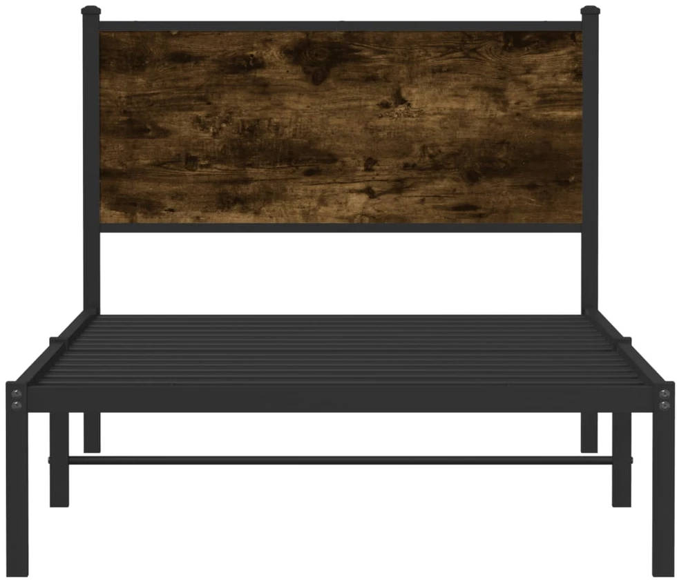 Lova Lovos rėmas be čiužinio, dūminio ąžuolo, 107x203cm, metalas