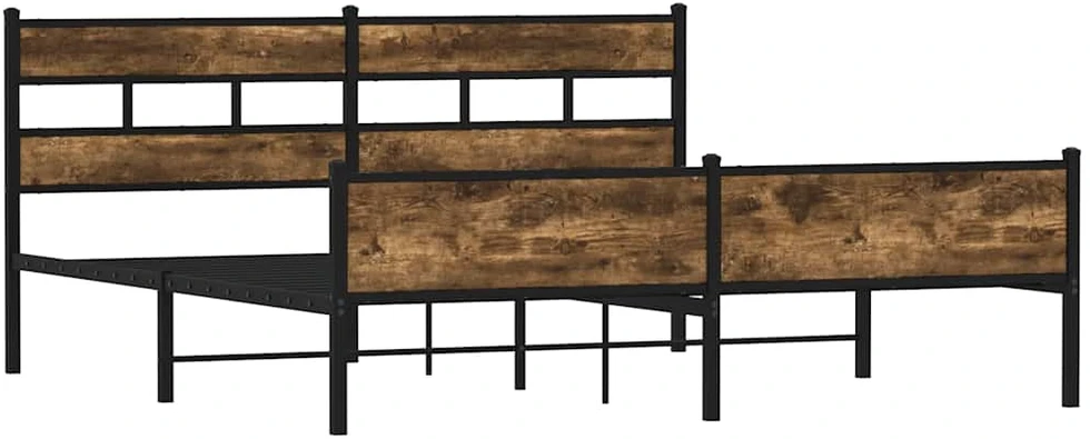 Lova Lovos rėmas be čiužinio, dūminio ąžuolo, 183x213cm, metalas