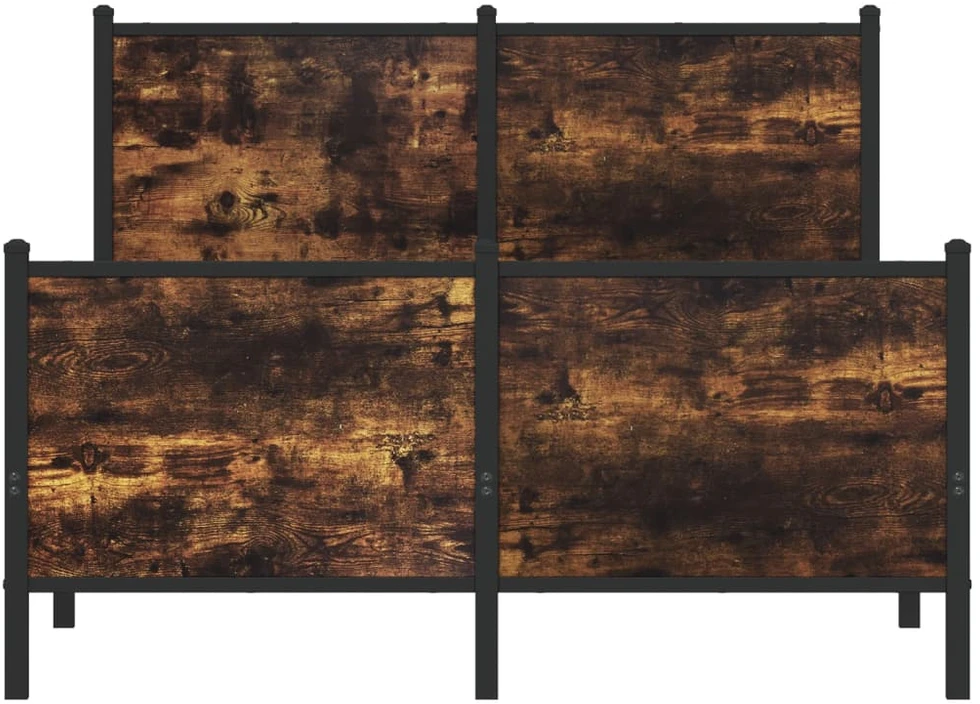 Lovos rėmas be čiužinio, dūminio ąžuolo, 120x200cm, metalas