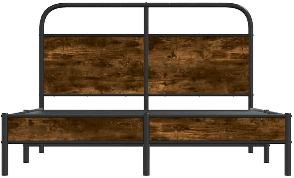 Lovos rėmas be čiužinio, dūminio ąžuolo, 120x200cm, mediena