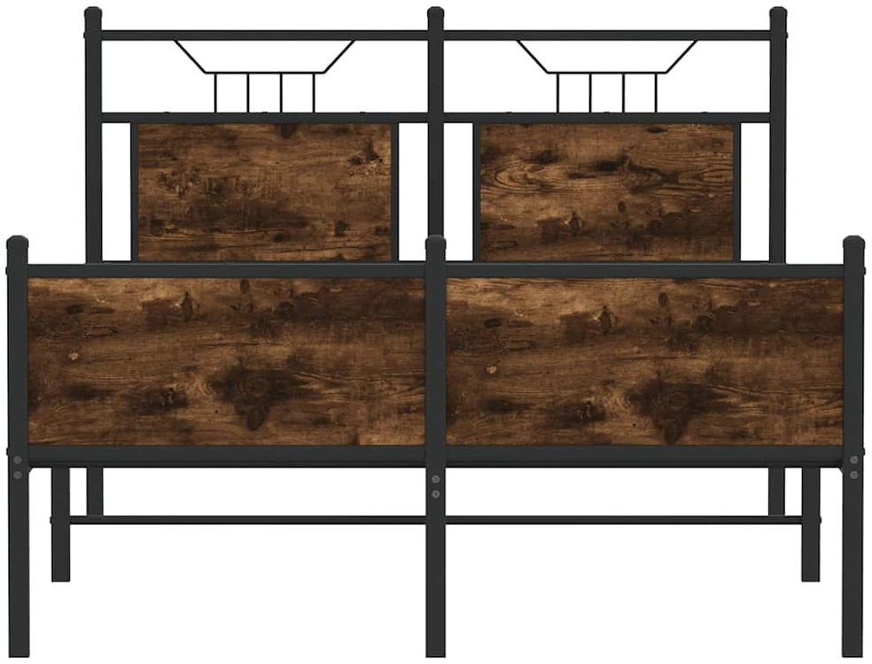 Lovos rėmas be čiužinio, dūminio ąžuolo, 120x200cm, mediena