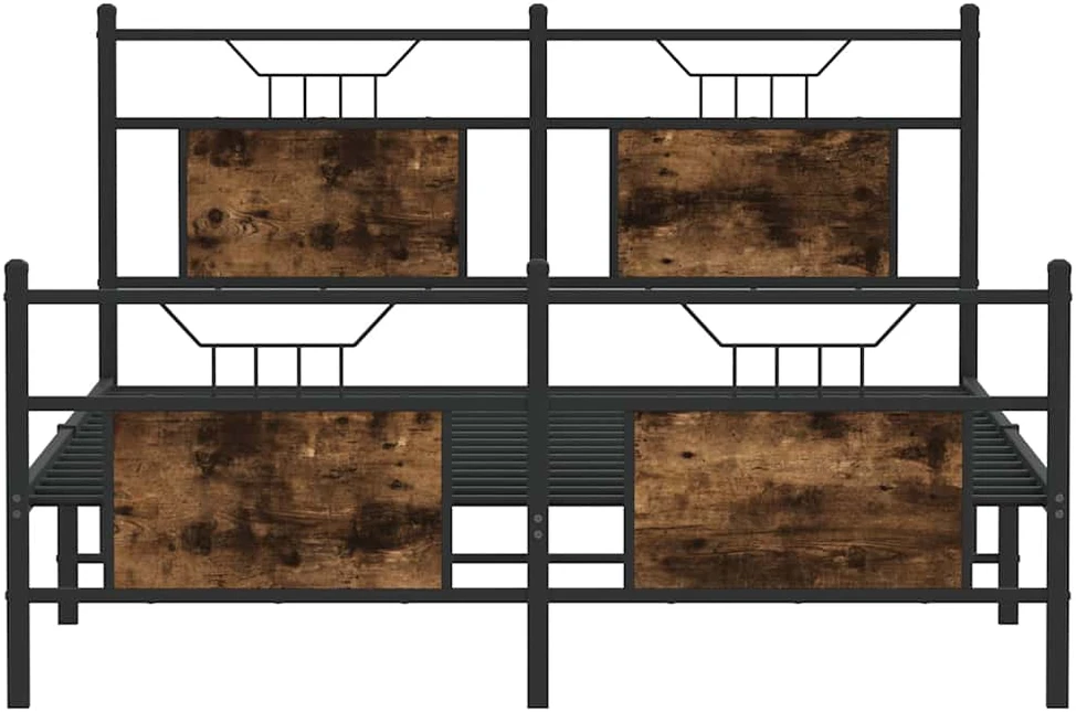Lovos rėmas be čiužinio, dūminio ąžuolo, 140x200cm, mediena