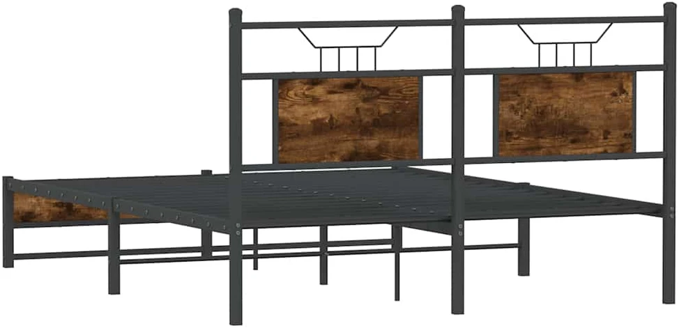 Lovos rėmas be čiužinio, dūminio ąžuolo, 140x200cm, mediena