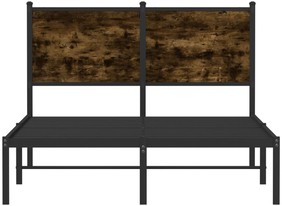 Lovos rėmas be čiužinio, dūminio ąžuolo, 120x200cm, metalas
