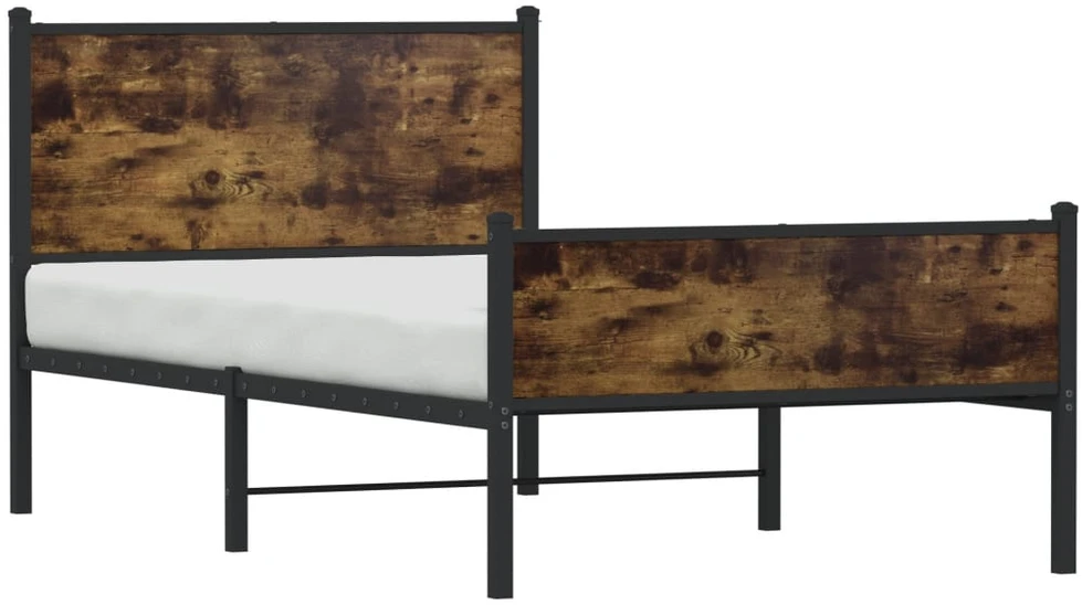 Lova Lovos rėmas be čiužinio, dūminio ąžuolo, 100x190cm, metalas