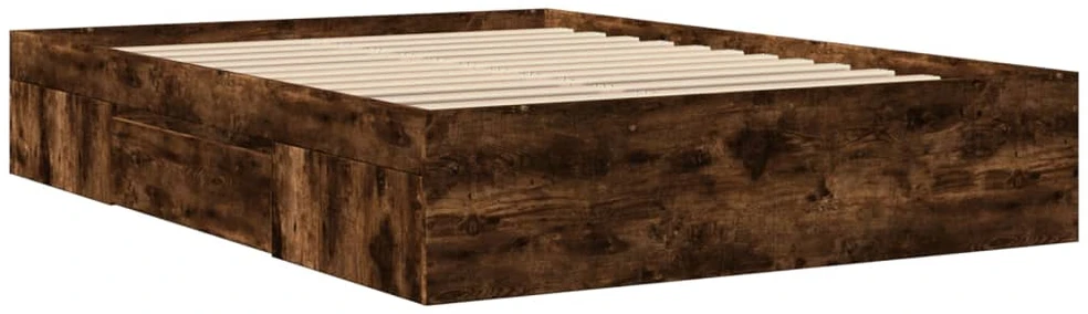 Lovos rėmas be čiužinio, dūminio ąžuolo, 140x190cm, mediena