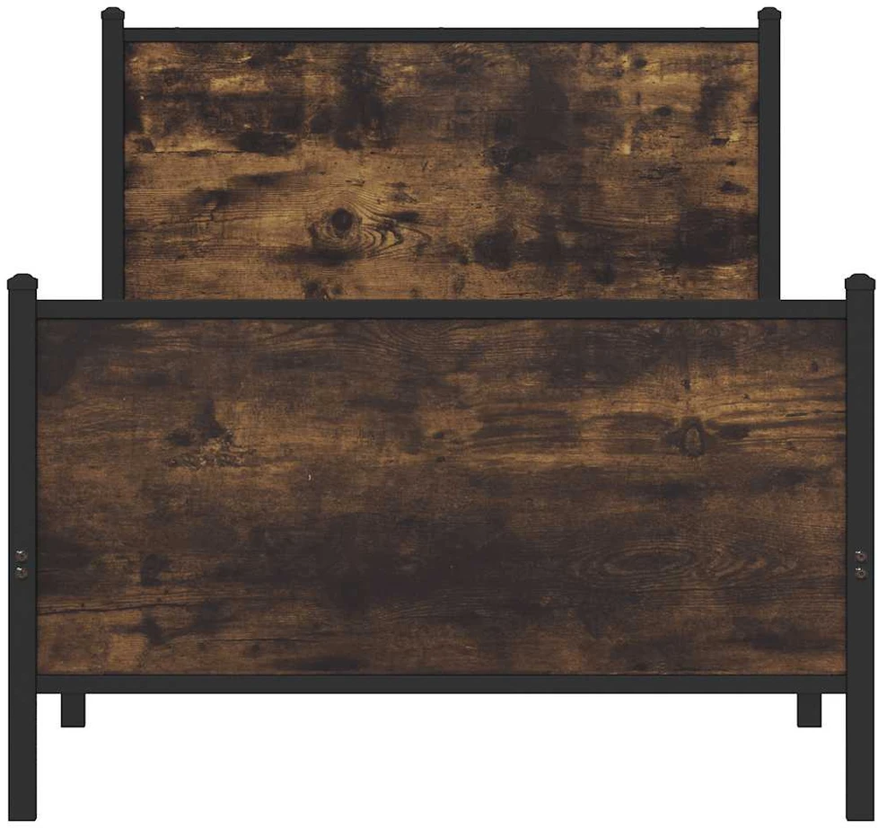 Lovos rėmas be čiužinio, dūminio ąžuolo, 80x200cm, metalas