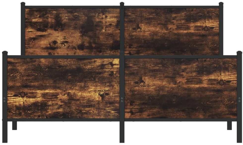 Lovos rėmas be čiužinio, dūminio ąžuolo, 160x200cm, metalas