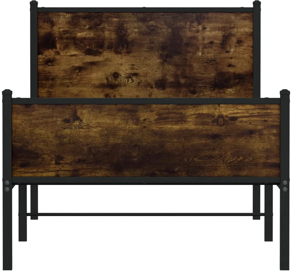 Lovos rėmas be čiužinio, dūminio ąžuolo, 80x200cm, metalas