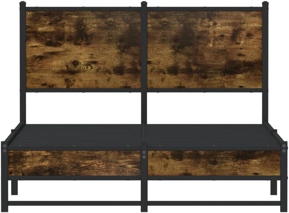 Lovos rėmas be čiužinio, dūminio ąžuolo, 120x200cm, metalas
