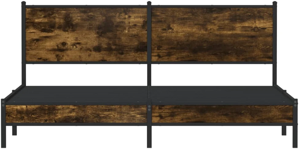 Lovos rėmas be čiužinio, dūminio ąžuolo, 180x200cm, metalas
