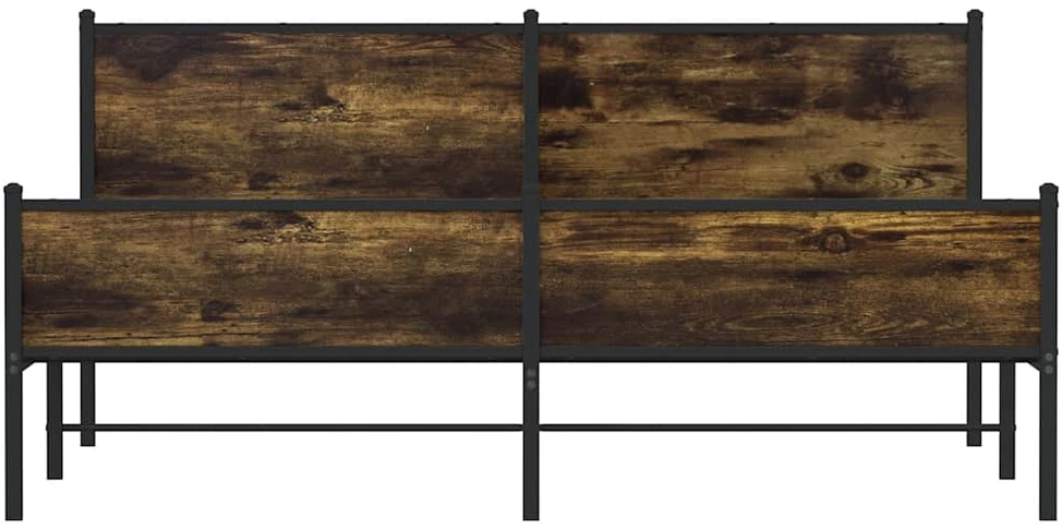 Lovos rėmas be čiužinio, dūminio ąžuolo, 180x200cm, metalas