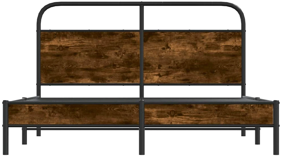 Lovos rėmas be čiužinio, dūminio ąžuolo, 150x200cm, mediena