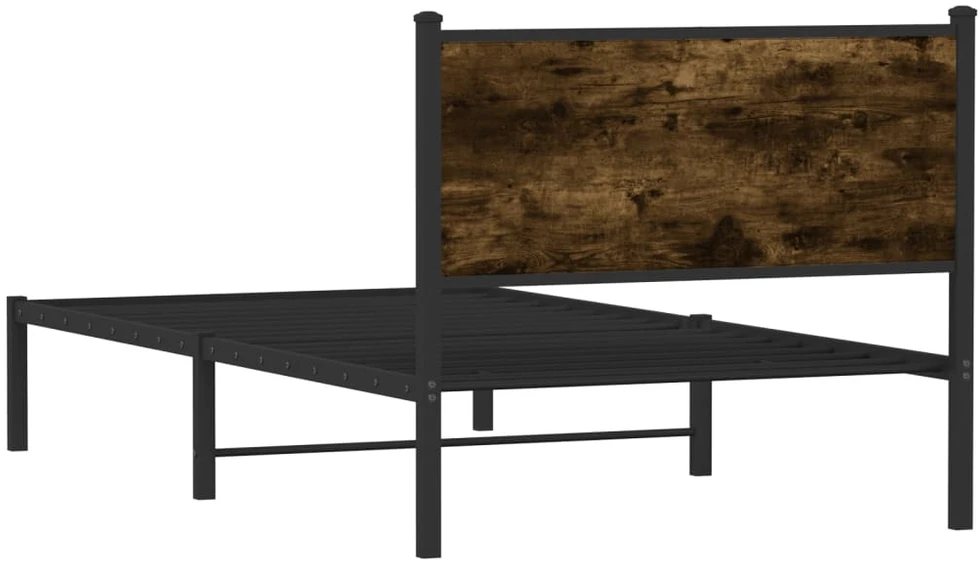 Lova Lovos rėmas be čiužinio, dūminio ąžuolo, 107x203cm, metalas