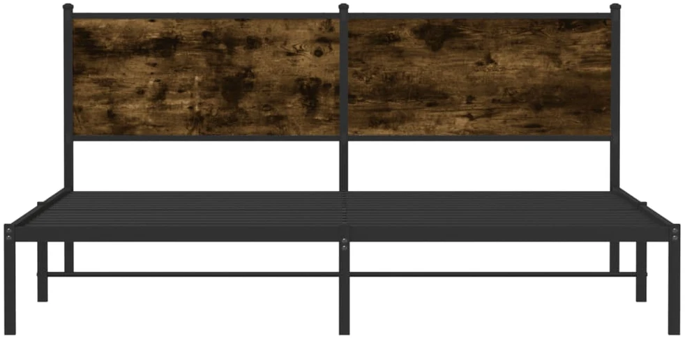 Lovos rėmas be čiužinio, dūminio ąžuolo, 160x200cm, metalas