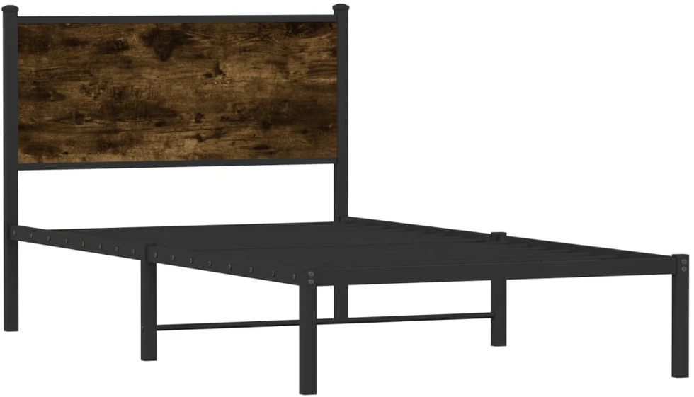 Lova Lovos rėmas be čiužinio, dūminio ąžuolo, 100x190cm, metalas